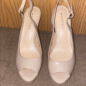Nude Open Toe Heel